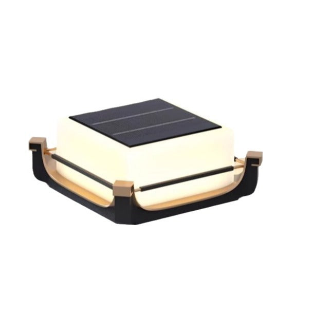 Lumière extérieure LED solaire en acier inoxydable étanche minimaliste moderne pour jardin 