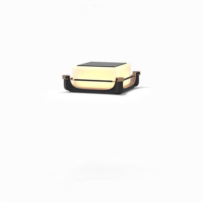 Lumière extérieure LED solaire en acier inoxydable étanche minimaliste moderne pour jardin 