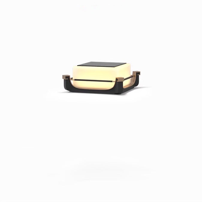 Lumière extérieure LED solaire en acier inoxydable étanche minimaliste moderne pour jardin 