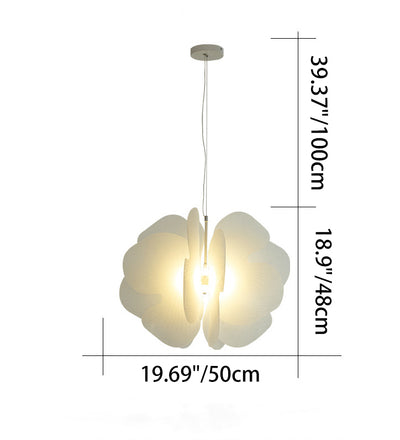 Suspension moderne nordique en fer et acrylique avec un papillon à 1 lumière pour salon 