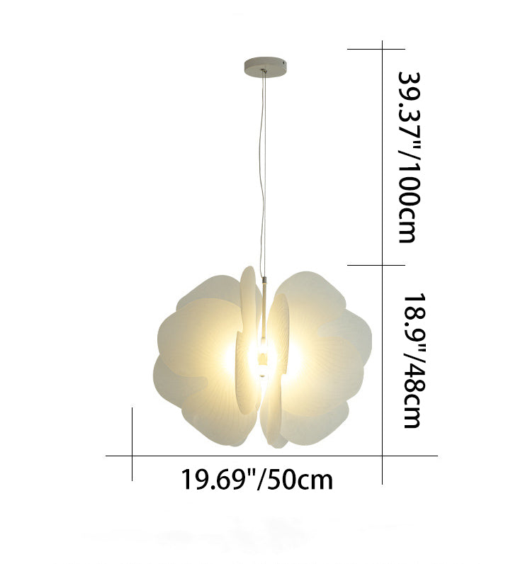 Suspension moderne nordique en fer et acrylique avec un papillon à 1 lumière pour salon 