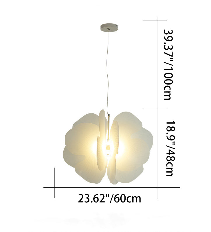 Suspension moderne nordique en fer et acrylique avec un papillon à 1 lumière pour salon 