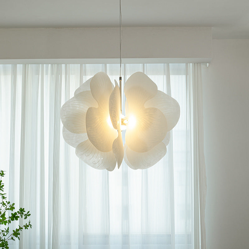 Suspension moderne nordique en fer et acrylique avec un papillon à 1 lumière pour salon 