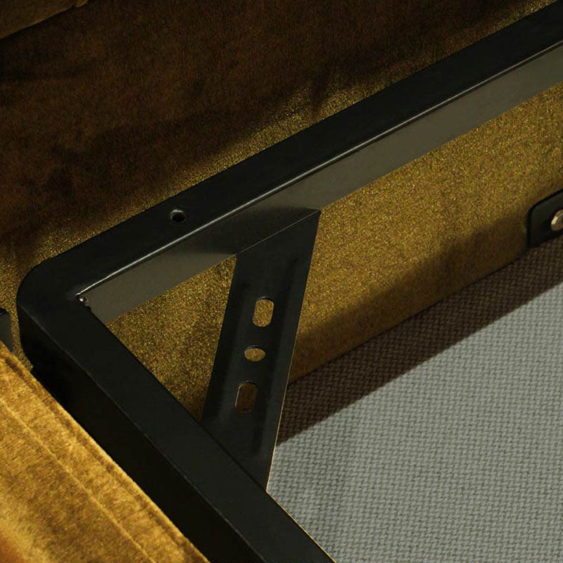 Velvet Sustainable Solid Wood Bed Frame - Vintage Cottage Olive Green Tufted Design
