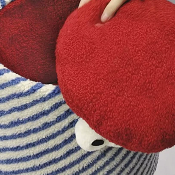 Contemporary Creative Round Particleboard Hemp Rope Velvet Fabric 1-Perch Little Monster Cat Tree For Living Room