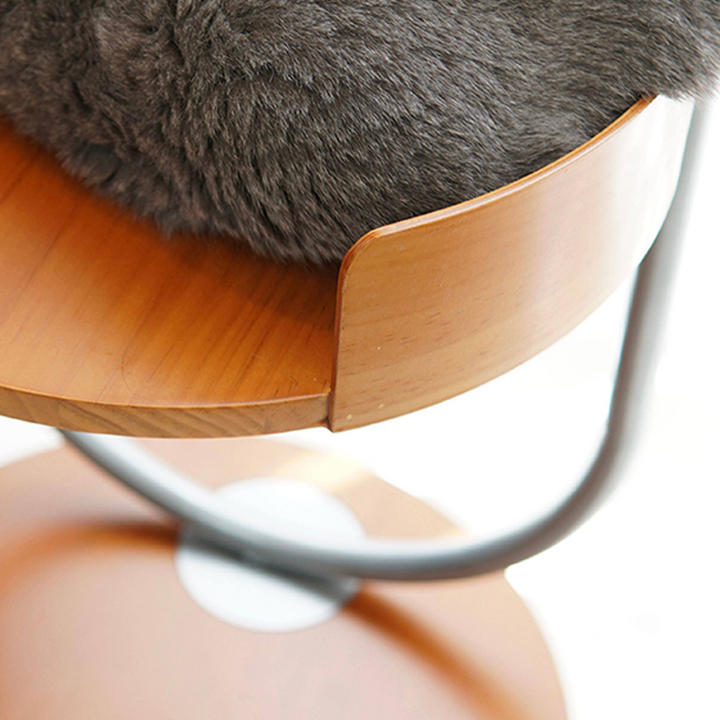 Contemporary Creative Round Pine Wood Medium-Density Fiberboard Iron 1-Perch Multi-Functional Cat Tree For Living Room