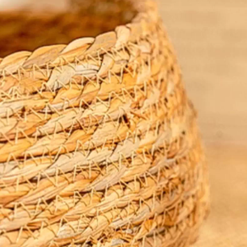 Traditional Farmhouse Round Reed Cotton Rope Cat Bed For Bedroom