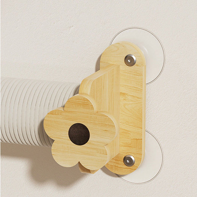 Contemporary Creative Round Rubberwood Felt Sisal Cat Tree For Bedroom