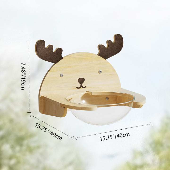 Contemporary Creative Round Rubberwood Felt Sisal Cat Tree For Bedroom