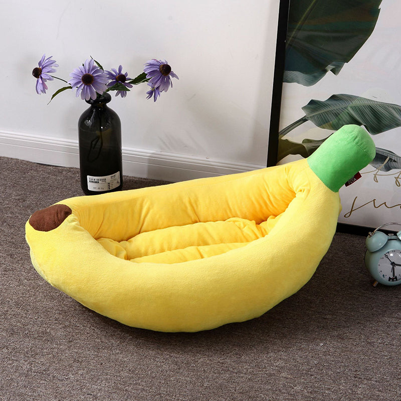 Contemporary Creative Banana/Carrot-Shaped Fabric Cotton Cat Bed With Small Pillow For Bedroom