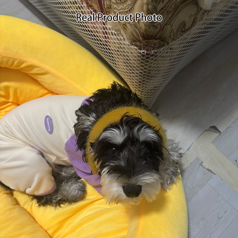 Contemporary Creative Banana/Carrot-Shaped Fabric Cotton Cat Bed With Small Pillow For Bedroom