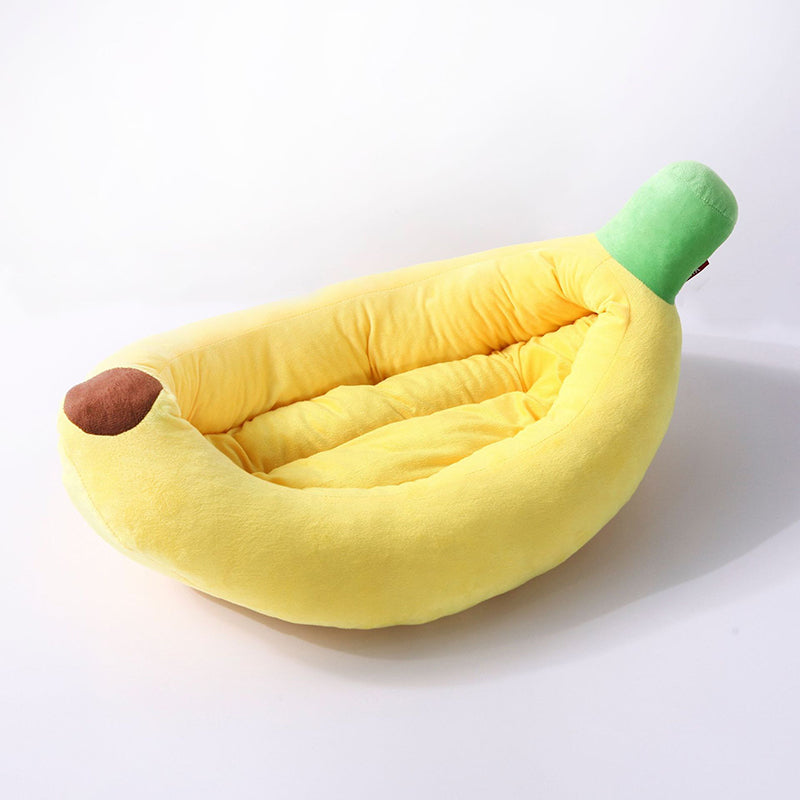 Contemporary Creative Banana/Carrot-Shaped Fabric Cotton Cat Bed With Small Pillow For Bedroom