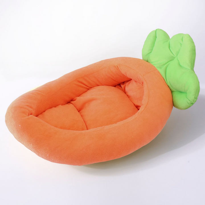Contemporary Creative Banana/Carrot-Shaped Fabric Cotton Cat Bed With Small Pillow For Bedroom