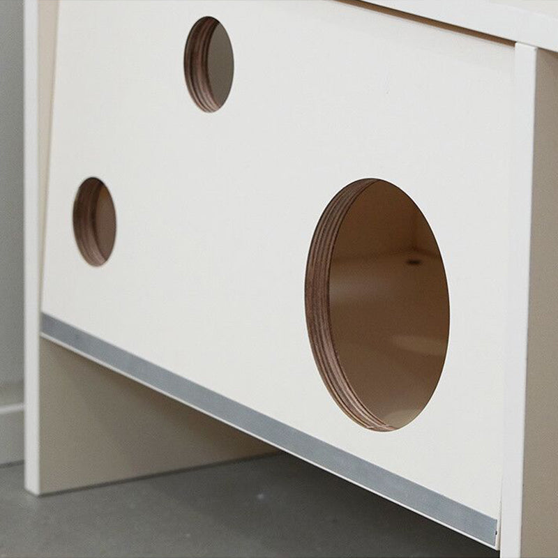 3-in-1 Cat Bed With Scratching Post: Contemporary Creative Shoe Bench - Cat Cabinet With Hideaway House &amp; Cushion Seat For Entryway