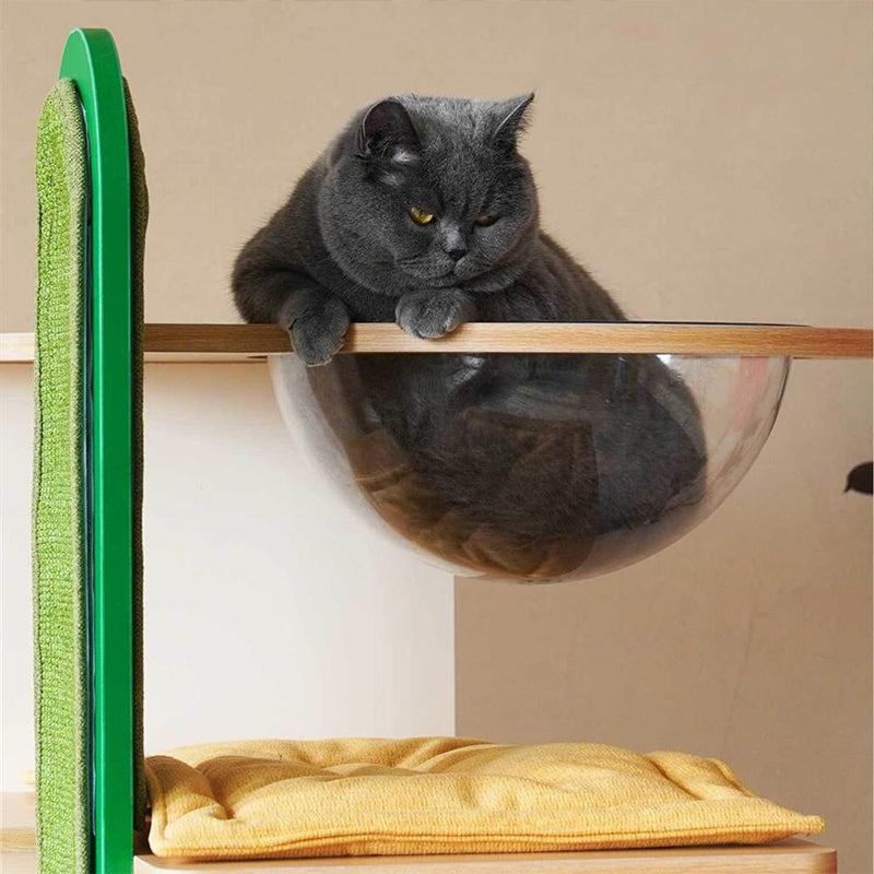 Contemporary Creative Large Multi-Level Cat Tree &amp; Condo: 1-Condo 4-Perch Cat Tower Activity Center - Cat House &amp; Climbing Platform For Living Room