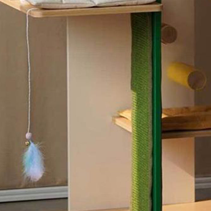 Contemporary Creative Large Multi-Level Cat Tree &amp; Condo: 1-Condo 4-Perch Cat Tower Activity Center - Cat House &amp; Climbing Platform For Living Room