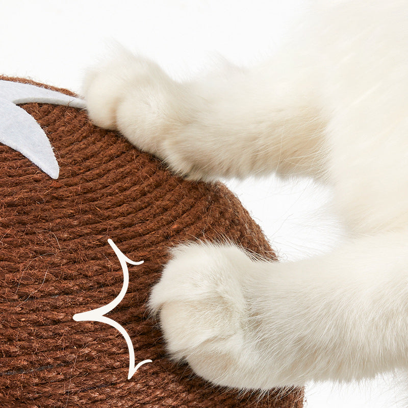Rascador para gatos contemporáneo, creativo, con forma de hongo, cilíndrico, de tablero de fibra de densidad media, terciopelo y sisal, para dormitorio 