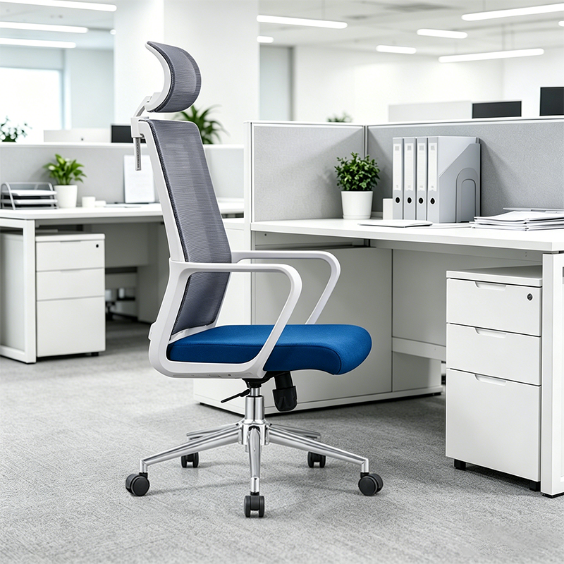 Modern Ergonomic High Back Breathable Mesh Office Chair - Rectangular Adjustable Headrest Comfort Stability Desk Chair For Home Office