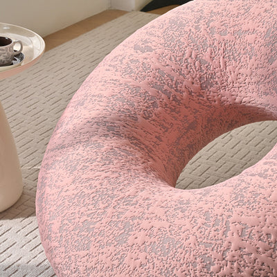 Contemporary Creative Donut-Shaped Knitted Fabric Backrest Accent Chair For Living Room