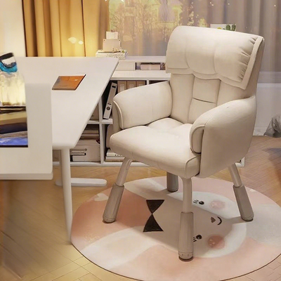 Modern Minimalist Rectangular Technical Fabric Velvet Nylon Vanity Stool Armrest Backrest For Bedroom