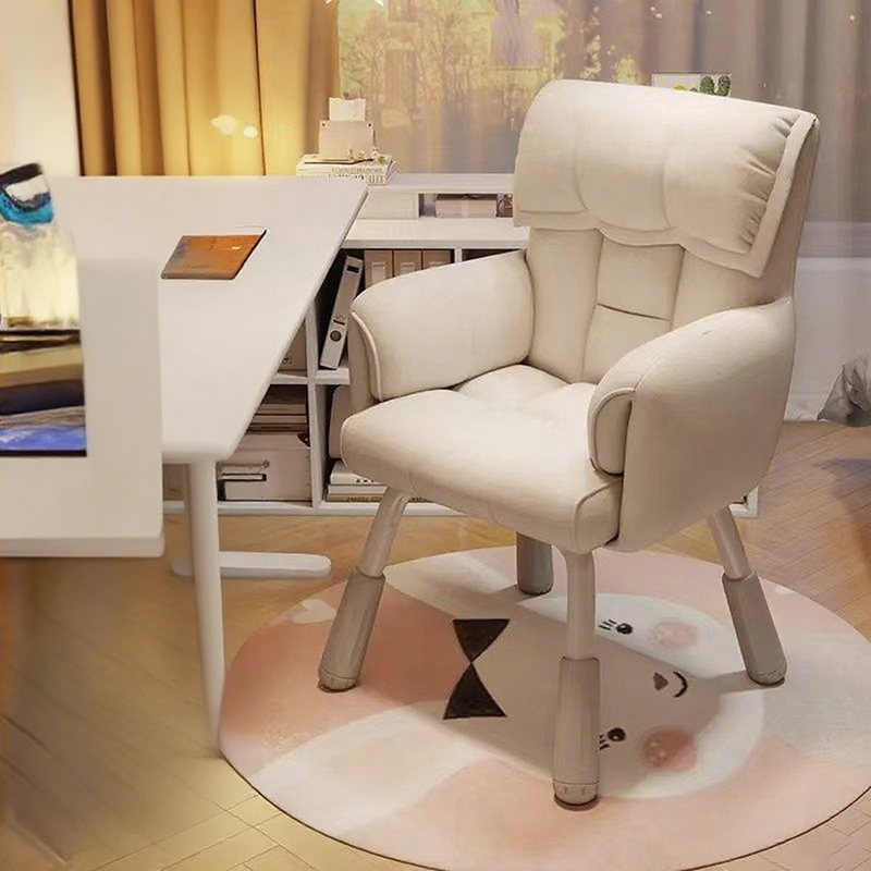 Modern Minimalist Rectangular Technical Fabric Velvet Nylon Vanity Stool Armrest Backrest For Bedroom