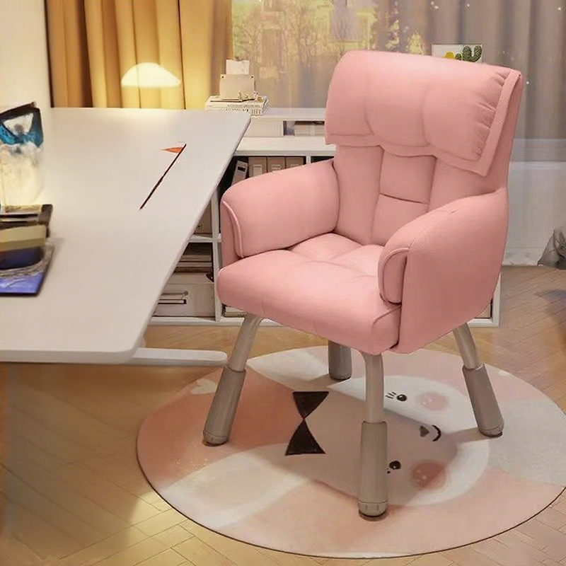 Modern Minimalist Rectangular Technical Fabric Velvet Nylon Vanity Stool Armrest Backrest For Bedroom