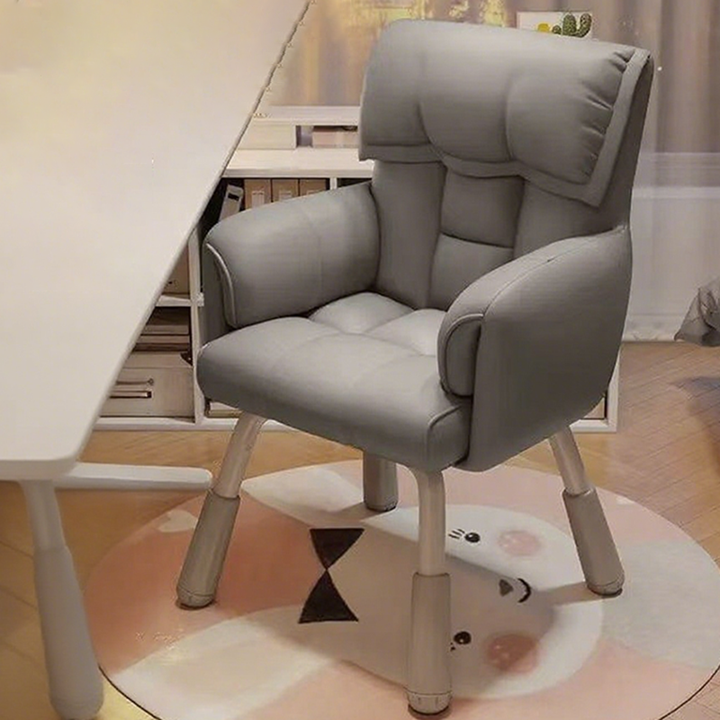 Moderner minimalistischer rechteckiger Schminkhocker aus synthetischem Stoff, Samt und Nylon mit Armlehnen und Rückenlehne für das Schlafzimmer 