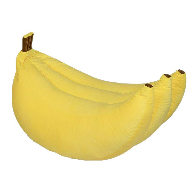 Zeitgenössischer kreativer Samt-EPP-Bananenförmiger Akzentstuhl mit Rückenlehne für das Wohnzimmer 
