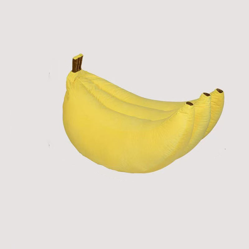 Zeitgenössischer kreativer Samt-EPP-Bananenförmiger Akzentstuhl mit Rückenlehne für das Wohnzimmer 
