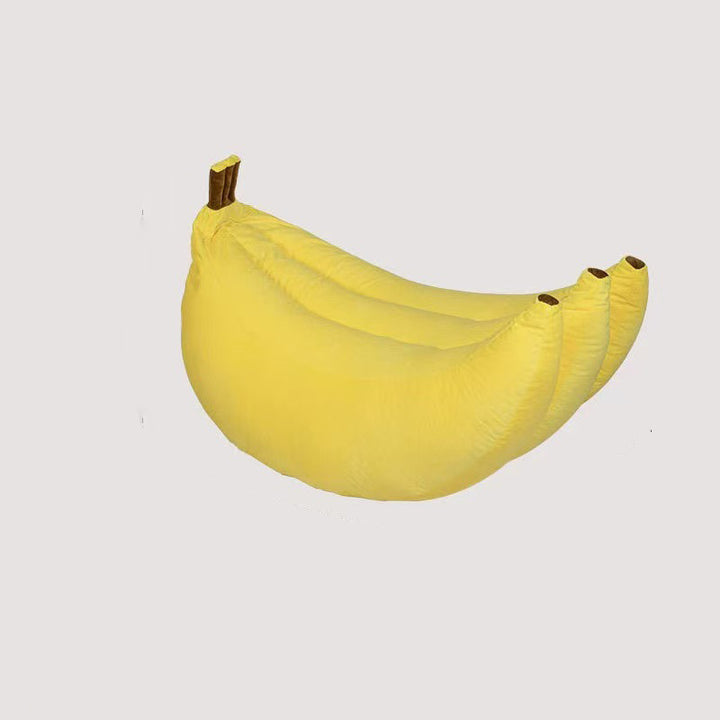 Zeitgenössischer kreativer Samt-EPP-Bananenförmiger Akzentstuhl mit Rückenlehne für das Wohnzimmer 