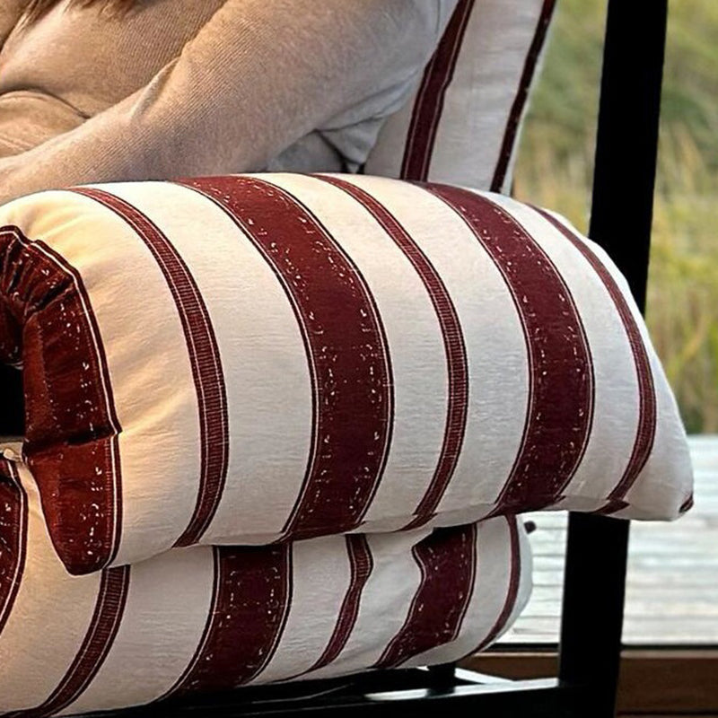 Traditional French Rectangular Cotton-Linen Fabric Solid Wood Accent Chair Armrest Backrest For Living Room