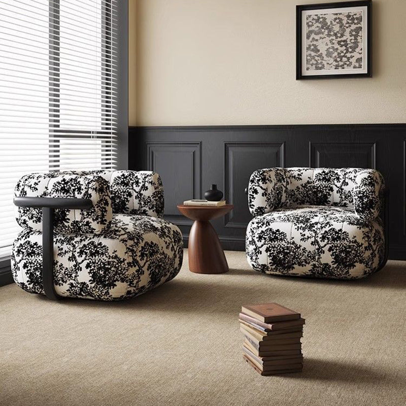 Modern Minimalist Velvet Carbon Steel Rectangular Accent Chair Backrest Armrest For Living Room