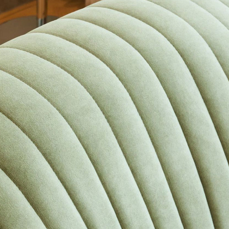 Modern Minimalist Rectangular Suede Velvet Solid Wood Accent Chair Backrest Armrest For Living Room