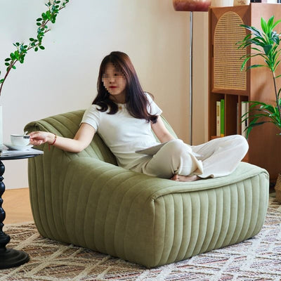 Modern Minimalist Rectangular Suede Velvet Solid Wood Accent Chair Backrest Armrest For Living Room