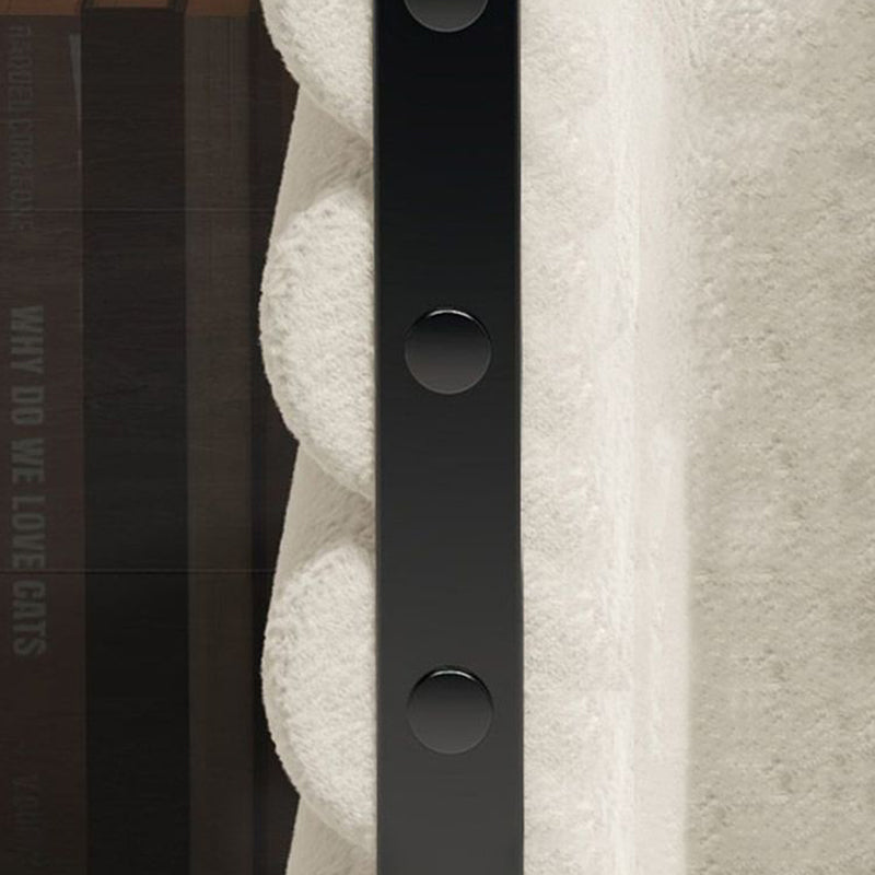 Contemporary Creative Arch Design Velvet Fabric Solid Wood Vanity Stool Backless Armless For Bedroom