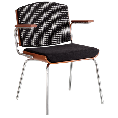 Modern Minimalist Rectangular Fabric Solid Wood Multi-Layer Plate Solid Wood Iron Stainless Steel Dining Chair Backrest Armrest For Dining Room