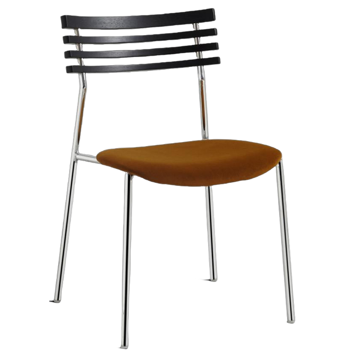 Modern Minimalist Rectangular Fabric Solid Wood Multi-Layer Plate Iron Dining Chair Backrest Armless For Dining Room