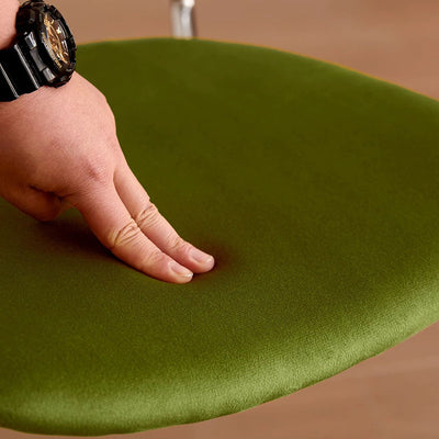 Modern Minimalist Rectangular Fabric Solid Wood Multi-Layer Plate Iron Dining Chair Backrest Armless For Dining Room