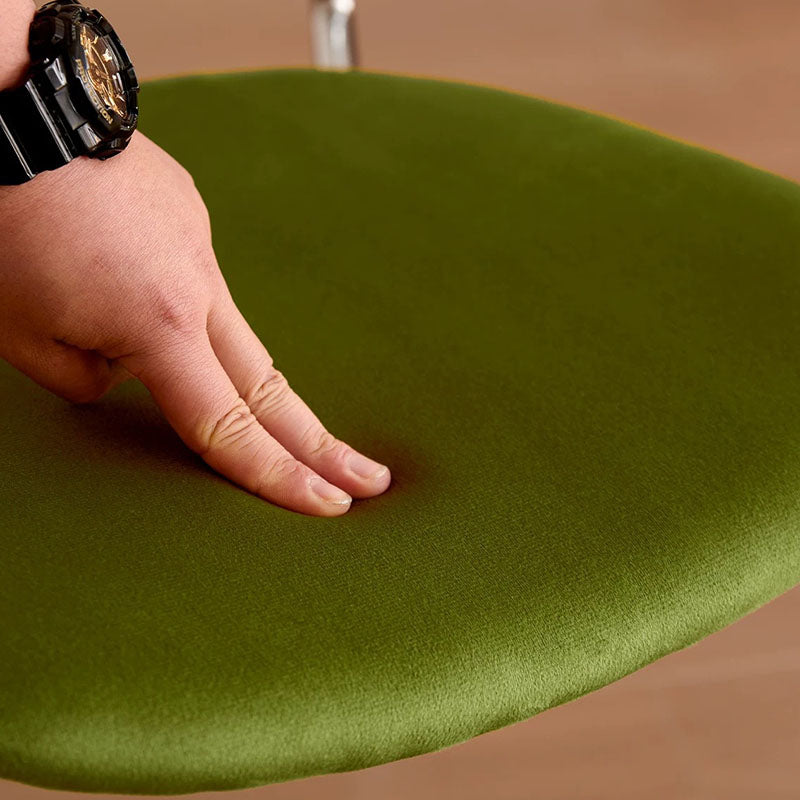 Modern Minimalist Rectangular Fabric Solid Wood Multi-Layer Plate Iron Dining Chair Backrest Armless For Dining Room