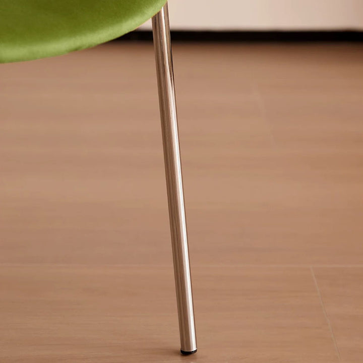 Modern Minimalist Rectangular Fabric Solid Wood Multi-Layer Plate Iron Dining Chair Backrest Armless For Dining Room