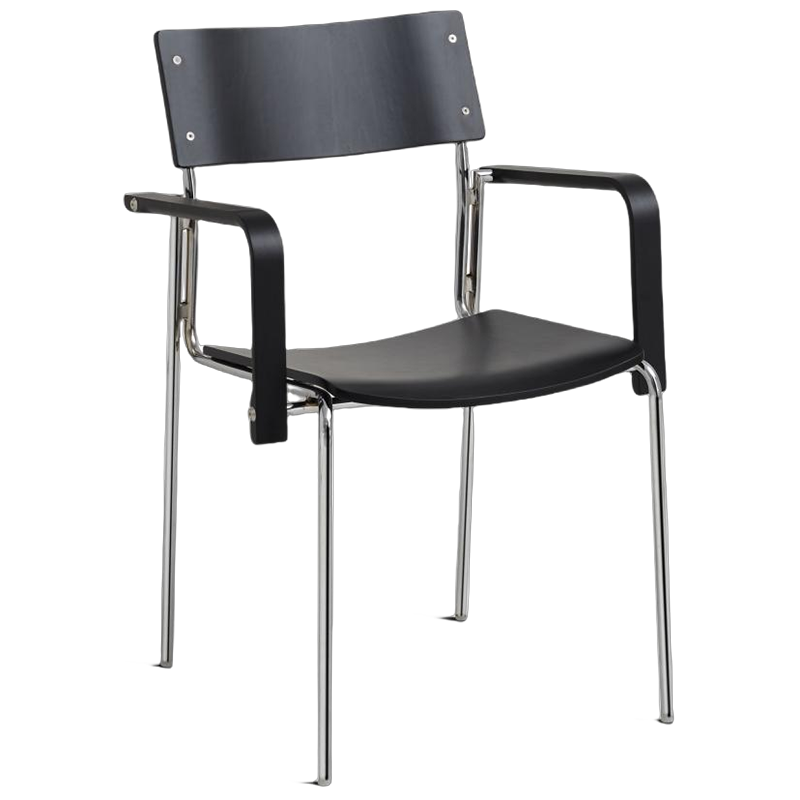 Modern Minimalist Rectangular Fabric Solid Wood Multi-Layer Plate Iron Dining Chair Backrest Armrest For Dining Room
