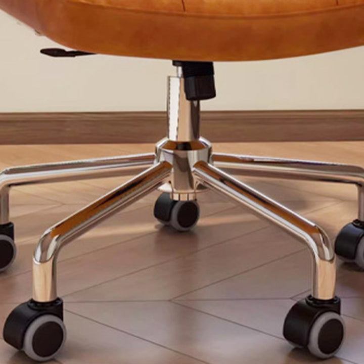 Silla de Escritorio Moderna Minimalista Rectangular de Ratán Madera Maciza Acero Cuero Encerado con Respaldo y Reposabrazos para Oficina en Casa 