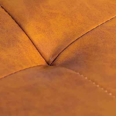 Modern Minimalist Rectangular Rattan Solid Wood Steel Oil-Waxed Leather Desk Chair Backrest Armrest For Home Office