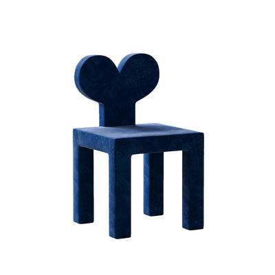 Contemporary Nordic Rectangular Brushed Velvet Solid Wood Dining Chair Backrest Armless For Dining Room & Kitchen