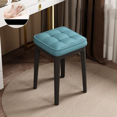 Modern Minimalist Rectangular Microfiber Leather PP Vanity Stool Backless Armless For Bedroom