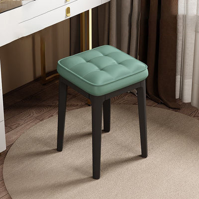 Modern Minimalist Rectangular Microfiber Leather PP Vanity Stool Backless Armless For Bedroom