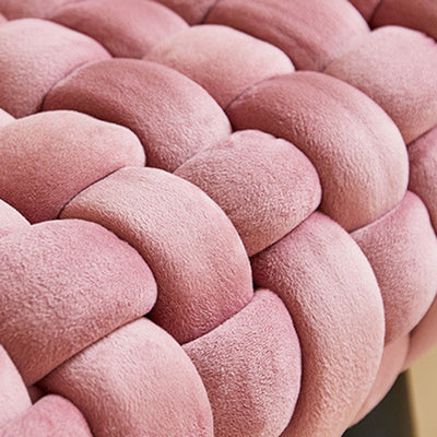 Contemporary Creative Rectangular Velvet Solid Wood Vanity Stool Backless Armless For Bedroom