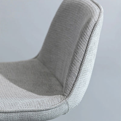 Modern Minimalist Rectangular Carbon Steel Cotton-Linen PP Bar Stool Backrest Armless For Dining Room & Kitchen