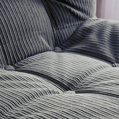 Modern Minimalist Corduroy Sponge Rectangular Folding Accent Chair Backrest For Living Room