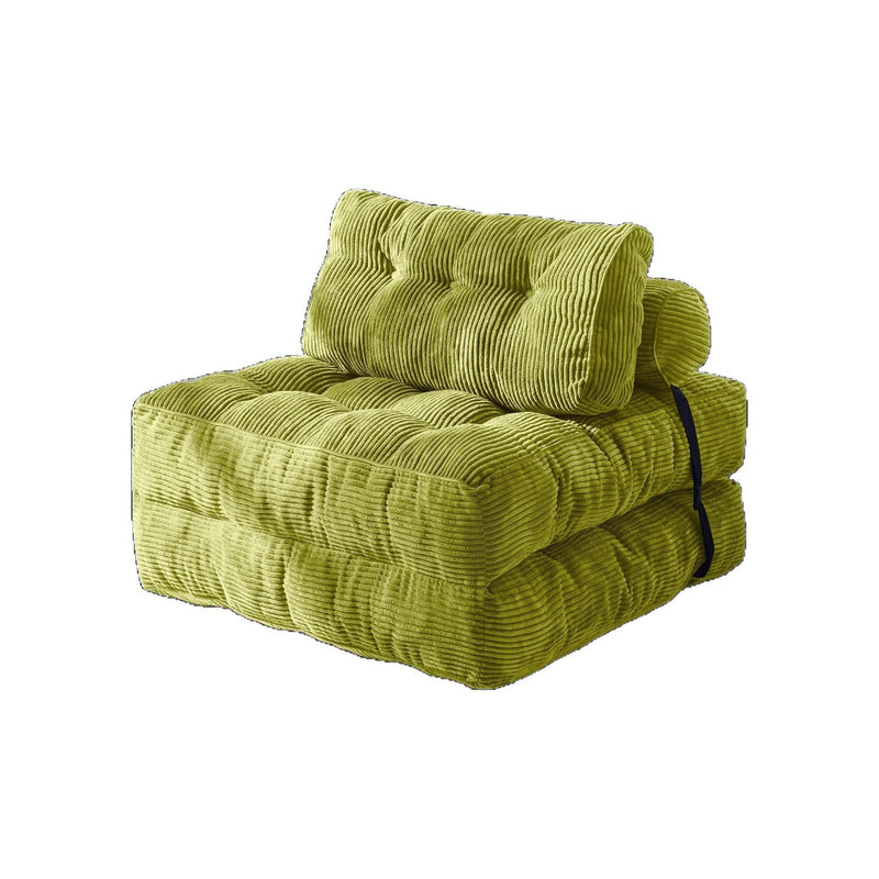 Modern Minimalist Corduroy Sponge Rectangular Folding Accent Chair Backrest For Living Room